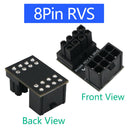 2x 180 Degree Angled Turning Connector Desktops GPU ATX 8 Pin Power Adapter