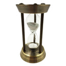 5 Mins Metal Hourglass Sandglass Sand Timers Sandglass Home Decoration White