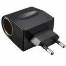 EU Plug 220V AC Power to 12V DC Car Cigarette Lighter Converter Adapter 3C