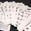 50pcs Mixed Flower Nail Art Transfers Stickers Manicure Tips Decals Decoration
