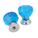 Diamond Design Drawer Knobs Kitchen Dresser Cupboard Furniture Door Blue