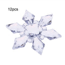 12pcs Christmas Ornament Transparent Clear Acrylic Snowflake Pendant