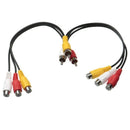 New 3 RCA Male To 6 RCA Female Plug Splitter Audio TV DVD Video Adapter AV