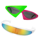 2pcs Unisex Sunglasses Party Glasses Photo Props Futuristic Narrow