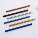 Blue Stainless Steel Food Grade 304 Stainless Steel Metal Straw