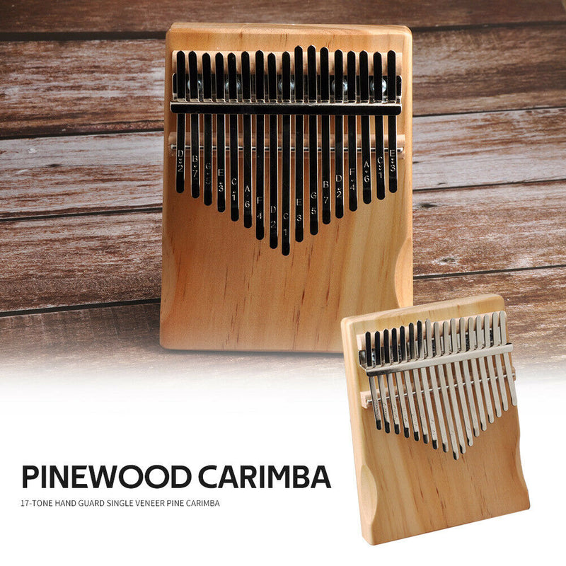 17 Keys Kalimba Pine Musical Instrument Thumb Finger Piano for Beginner