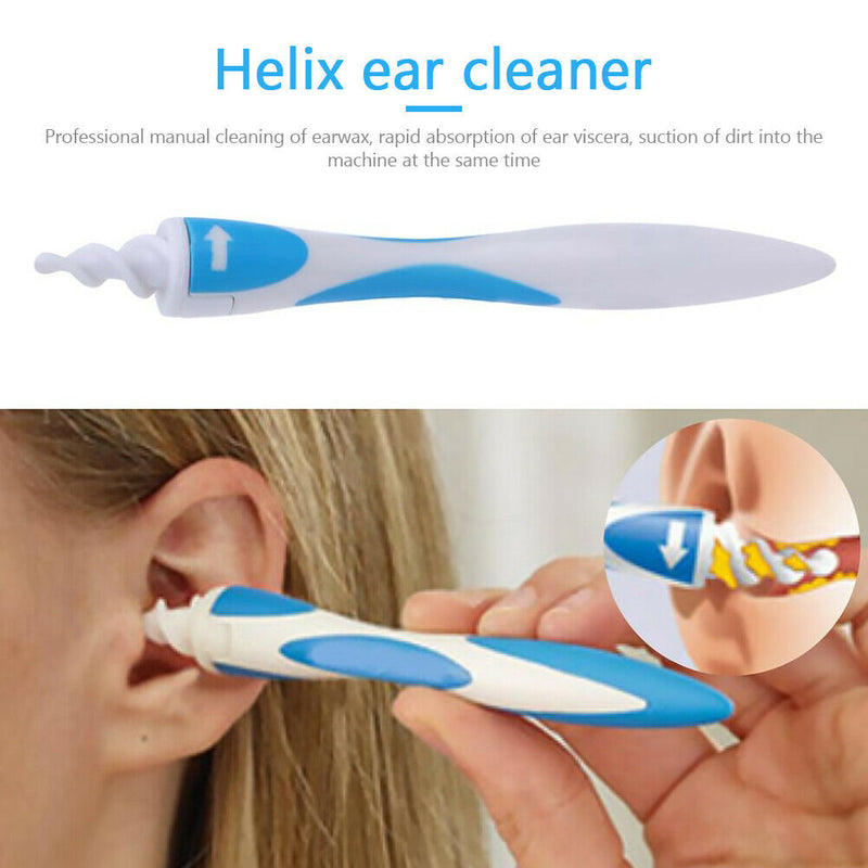 2pcs Spiral Earwax Remover Earpick Manual Rotating Ear Cleaner with 32 Tips