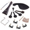 4/4 Ebony Violin Parts Tailpiece Pegs Chinrest Maple Bridge Set