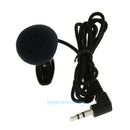Black 3.5mm Jack Plug Mini Clip-On Microphone Mic with Tie Collar Shirt Clip