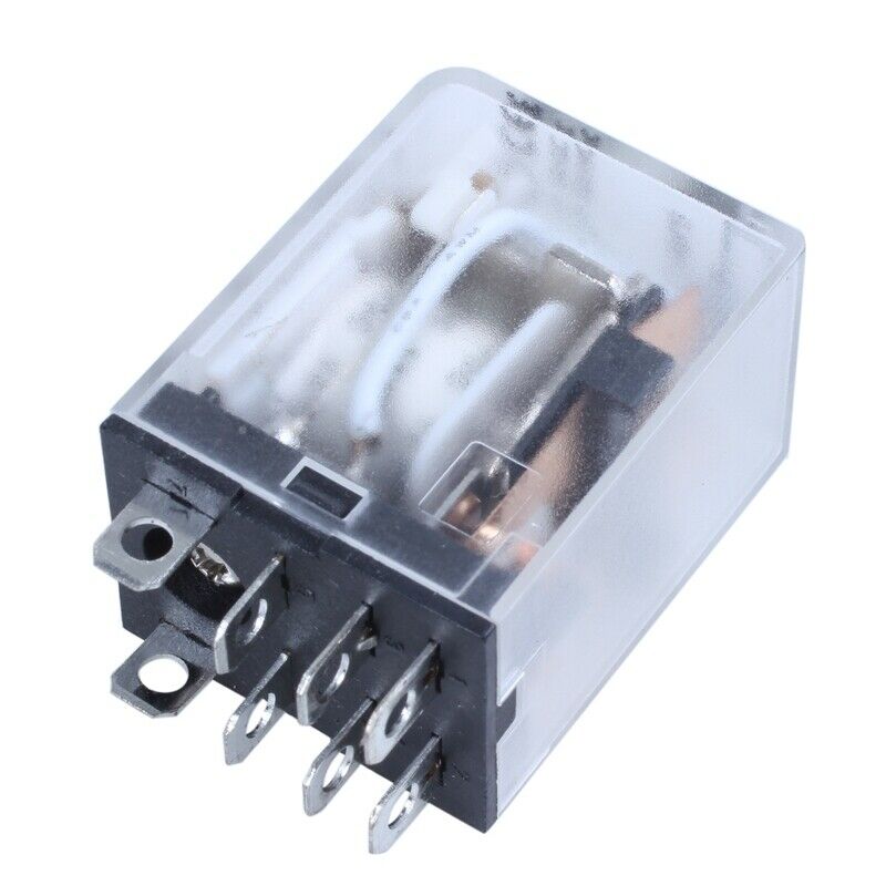 JQX-13F LY2 DC 12V Coil 8-Pin DPDT Green LED Electromagnetic Relay F2S5