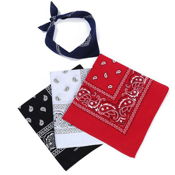 6 Pieces Unisex Cotton Paisley Bandana Cowboy Head Scarf Headband Head Wrap