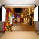 Christmas Street Photography Background Cloth Backdrop Photographic Props