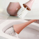 1X(Closed Toilet Brush Set White ABS Plastic Toilet Brushes And Holders For