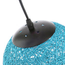 2x 20cm Rattan Woven Ball Pendant Lampshade Hanging Ceiling Green & Blue Lamp