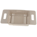 Dish Fruit Washing Drying Rack Kitchen Over the Sink Drainer Organizer Beige