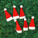 12pcs Mini Christmas Hats Decorative Cutlery Holder Lollipop Top Cover Gift A