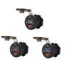 Qc 3.0 Motorcycle Marine Dual Usb Charger Socket Type-C Port Fast Full Flow