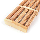 New 5 Row Wooden Foot Roller Wood Care Massage Reflexology Relax Relief Massager
