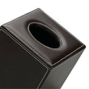 Square Pu Facial Tissue Paper Holder Box Durable Cowhide Pattern Tissue Box