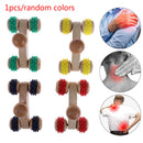 1Pcs Solid Wooden Roller Relaxing Hand  Massage Tool Reflexology Face Foot B 3C