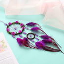 Wisteria Flower Feathers Handmade Dreamcatcher Craft Dream Catcher Net Gift