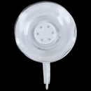 Household Wardrobe White Plastic 7cm Dia Suction Cup Single Hook Wall Hange