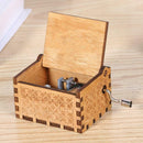 Retro Wooden Hand Cranked Birthday Music Box Gift Household Decor Ornament