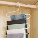 Multi-use Metal Pants Hanger Closet Space Saver Hanging Organizer White