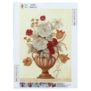 40 x 30cm Small Round Mosaic Lily Vase Embroidery DIY Diamond Painting Decor