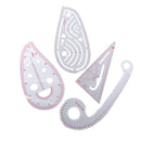 4 Pcs Sewing Ruler Set Metric Ruler Set French Curve Pattern Grading RulerB Ew