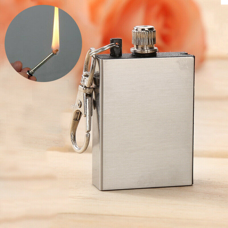 Portable Survival Fire Starter Flint Match Metal Lighter Hiking Camping Tool 1pc
