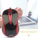 A4TECH N-360 USB Wired 1000DPI Symmetrical Ergonomic Optical Mini Mouse