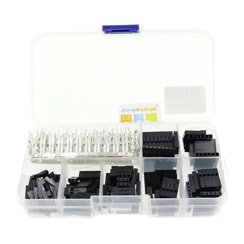 310Pcs 2.54mm Pitch Connector Adaptor Assortment Kit (1 2 3 4 5 6 8 Pins)