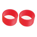 2pcs Silicone Tennis Racket Grip Ring Racquet Handle Overgrip Loop Red