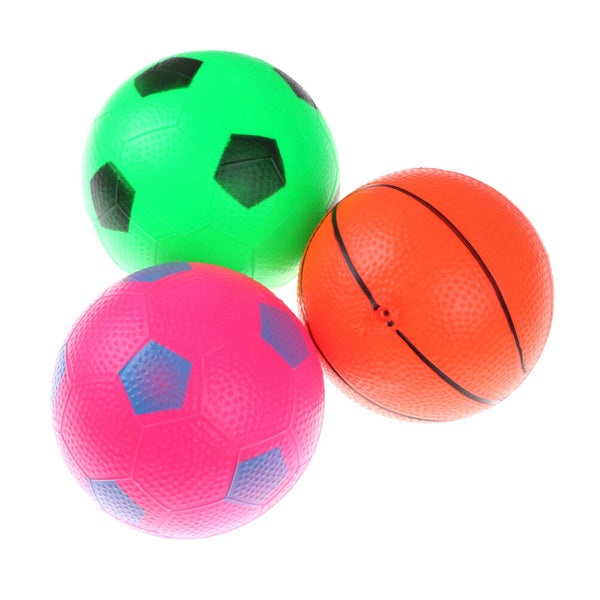 12cm Inflatable Basketball Football Blow Up Ball Kids Sports Outdoor Play To BX