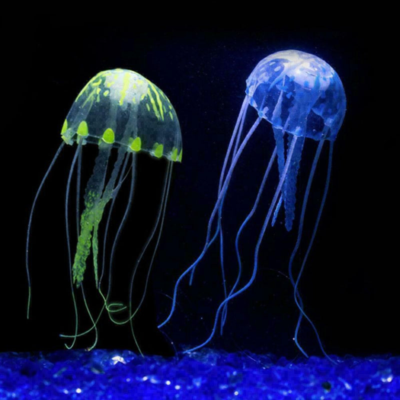 1XArtificial Fluorescence Simulation Jellyfish Aquarium Fish Decor Ornament L5G7