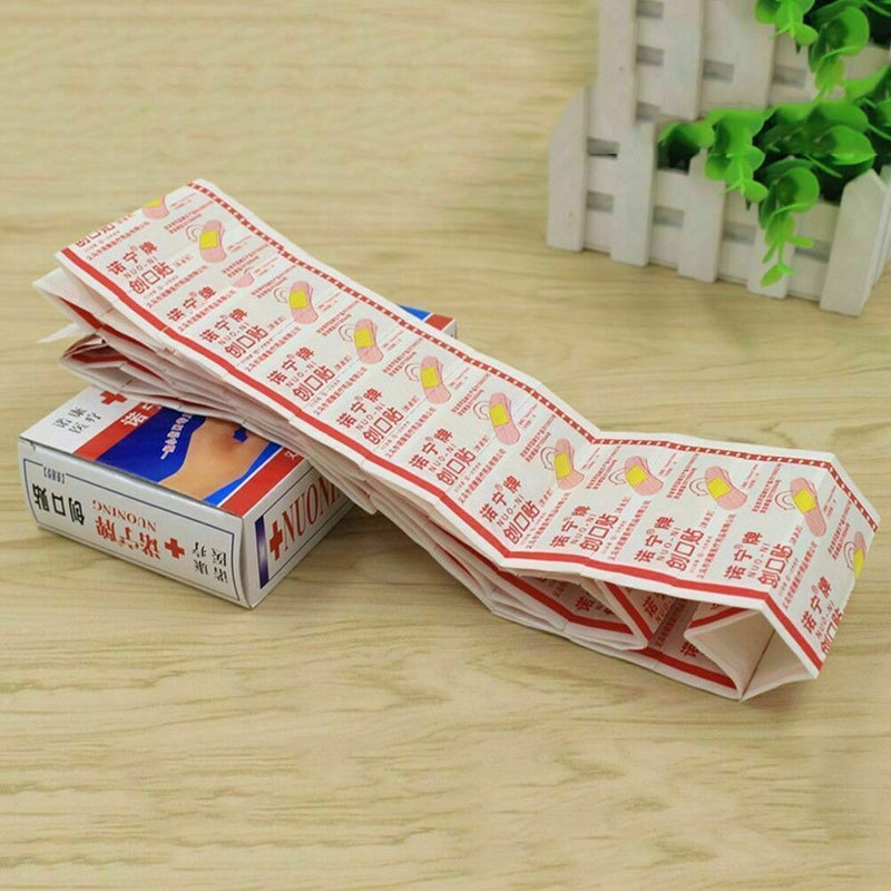 100 x Strips Band Aid PE Waterproof Bandages Medical Adhesive E5K1 Bandages T5L3