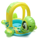 Kids Baby Toddler Tortoise Swimming Pool Swim Ring Float Seat Boat With Sunsha