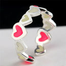 Luminous Ring Love Heart Ring Glow In The Dark Adjustable Ring Open Finger JR