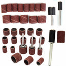 132pcs 1/2" 3/8" Mixed Drum Mandrel& Sanding Drum Sleeves For Rotary Tool BE