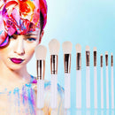 9pcs White Makeup Brushes Foundation Powder Eye Shadow Brush Cosmetic Tool