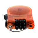 3 Feet Cable Lock Retractable Combination for Luggage Cycling - Orange X5H2