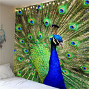 Wall Tapestry Hanging Bedspread Towel Throw Blanket Dorm Peacock 78inch