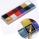 12 Color Face Body Art Painting Body Paint Oil Painting Tattoo Makeup Cosme P1T7
