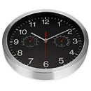 3 in 1 Silent Quartz Wall Clock Quiet Sweep Movement Thermometer Hygrometer