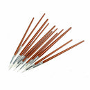 12X Wooden Paint Acrylic Watercolor Oil Painting Artists Tool Brushes New