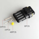 26Sets 1-4 Pin Electrical Wire Connector Plug Set Waterproof Automotive Plu