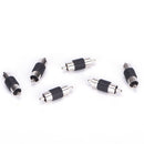 6 Pcs Straight AV RCA Male to Male Connectors Couplers Adapters  JR