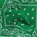 Set of 3 bandanas Paisley Man and Woman 57 x 57 cm Dark green + light green