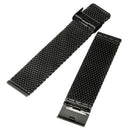 22mm Unisex Stainless Steel Chainmail Watch Strap Band New Year Gift black Y6B9